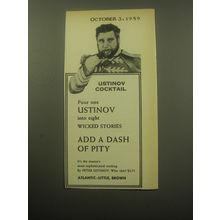 1959 Atlantic-Little, Brown Book Ad - Add a Dash of Pity by Peter Ustinov