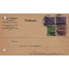 Fritz Fabian Cloth Factory Lausitz Germany Old Signed Advertising Postcard