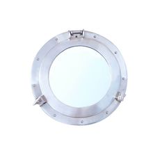 Brushed Nickel Deluxe Class Decorative Ship Porthole Window 12""