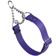 Dog Pet Martingale Collar W 1" x L 14"-20" Violet Purple