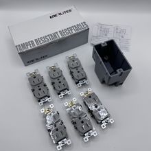 Enerlites 15A Tamper-Resistant Duplex Receptacle 6-Pack White UL Listed New