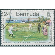 Bermuda 1973 24c Lawn Tennis Centenary SG302 used