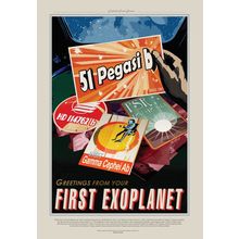 Visions of the Future NASA 51 Pegasi b First Exoplanet Poster Canvas Movie Film