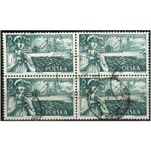 1956 Michel 959 - fine used (o) - block of 4