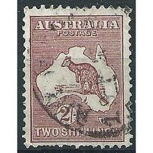 Australia 1935 SG134 2/- Maroon Fine Used. ..