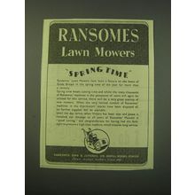 1942 Ransomes Lawn Mowers Ad - Ransomes Lawn Mowers Spring Time