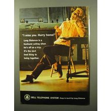 1964 Bell Telephone Ad - I Miss You Hurry Home!