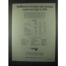 1967 Halliburton Company Ad - Revenues and Earnings