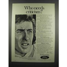 1983 Ford Motors Ad - Jackie Stewart - Criticism?