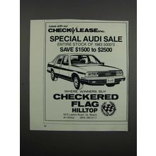 1983 Checkered Flag Hilltop Car Ad - 1983 Audi 5000