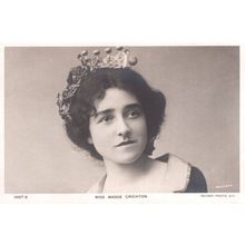 Madge Crichton In Beauty Queen Crown Actress Old Postcard