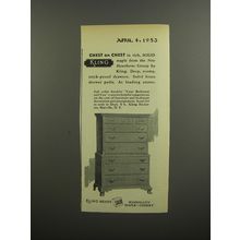 1953 Kling New Hawthorne Chest on Chest Advertisement