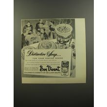 1953 Bon Vivant Soup Ad - Distinctive soup.. for your festive dining