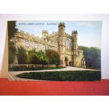 GATEWAY, BATTLE ABBEY, HASTINGS used antique postcard 1923 pm =