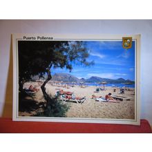 BEACH, PUERTO POLLENSA, MALLORCA, SPAIN. used postcard 1998 postmark =