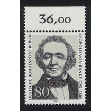 Berlin Leopold von Ranke historian Top Margin 1986 MNH SG#B721