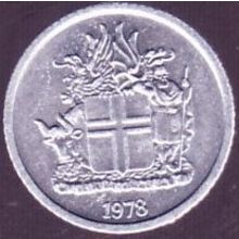 1978 Iceland 1 Krona Coin