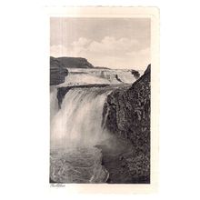 GULLFOSS, ICELAND..unused vintage postcard WATERFALL