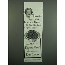 1950 Ripe Olives from California Ad - I Surely Agree