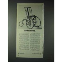 1973 U.S. Department of Health Ad - FDR Sat Here