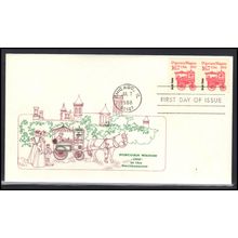 FDC 2261 16.7c Popcorn Wagan Pair (Unkn Cachet-U/A) Box0561
