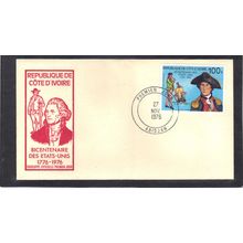 FDC Int'l Ivory Coast Honoring USA Bicentennial (Cachet-U/A) CV01068