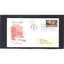FDC Artmater 1701 10c Christmas (Cachet-Label/A) CV42821