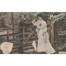 No Rose Without A Thorn Relationship Proverb Old Rare Postcard