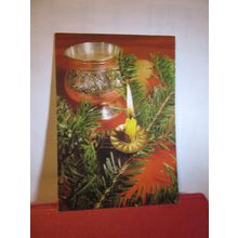 CHRISTMAS CARD used postcard Czech Republic 1988 stamp =