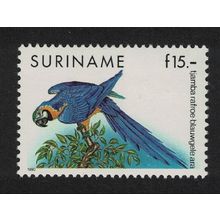 Suriname Blue and yellow macaw Bird F15.- 1991 MNH SG#1473 MI#1357