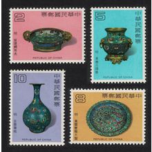 Taiwan Ming Dynasty Cloisonne Enamelware 4v 1981 MNH SG#1357-1360 MI#1391-1394