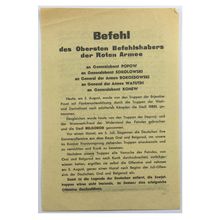Original WW2 Russian/Soviet Air Drop Leaflet. - Code 2684. - 1943.