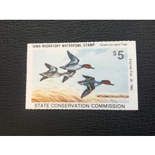 ICOLLECTZONE US Iowa 1981 #10 Duck Stamp XF NH