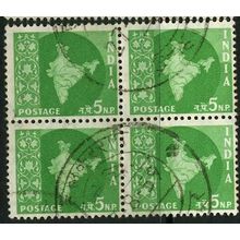 1958/1963 SG 402 - fine used (o) - block of 4