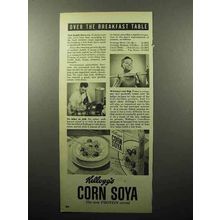 1952 Kellogg's Corn Soya Cereal Ad - Over the Table