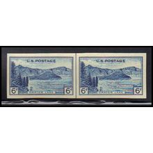 761 6c Crater Lake Very Fine MNH Vert Line Hor Pair Z2190