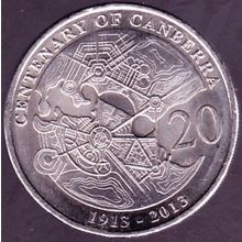 2013 Australia 20c Coin Centenary of Canberra