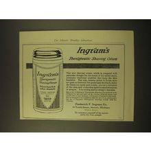 1918 Ingram's Therapeutic Shaving Cream Ad