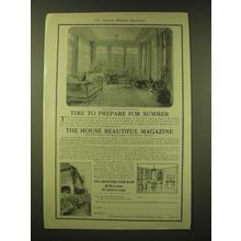 1918 The House Beautiful Magazine Ad - Time to prepare for summer