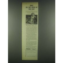 1931 Borden Eagle Brand Milk Ad - All But Given Up