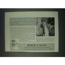 1946 Rock of Ages Ad - And Now I'm Glad We Talked it Over