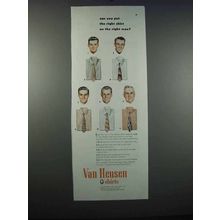 1947 Van Heusen Shirts Ad - Right Shirt on Right Man