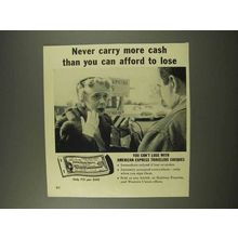 1956 American Express Travelers Cheques Ad