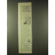 1976 Christian Brothers Pinot Chardonnay Wine Ad