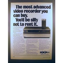 1980 DER VHS Video Recorder Ad - Silly Not to Rent It