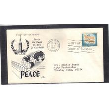 FDC Rose Craft 5c Peace (Cachet-Typed/A) CV39075