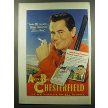 1949 Chesterfield Cigarettes Ad - Glenn Ford - Smoke My Cigarette