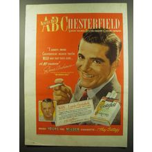 1949 Chesterfield Cigarettes Ad - Dana Andrews - Always Buy Chesterfield