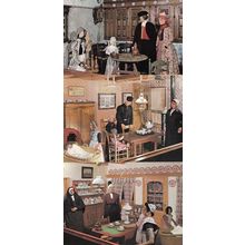 Vintage Life In A Rich Wealthy House Holland 3x Waxwork Postcard s