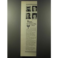 1953 U.S. Defense Bonds Advertisement - Peace.. their Christmas Wish for us!